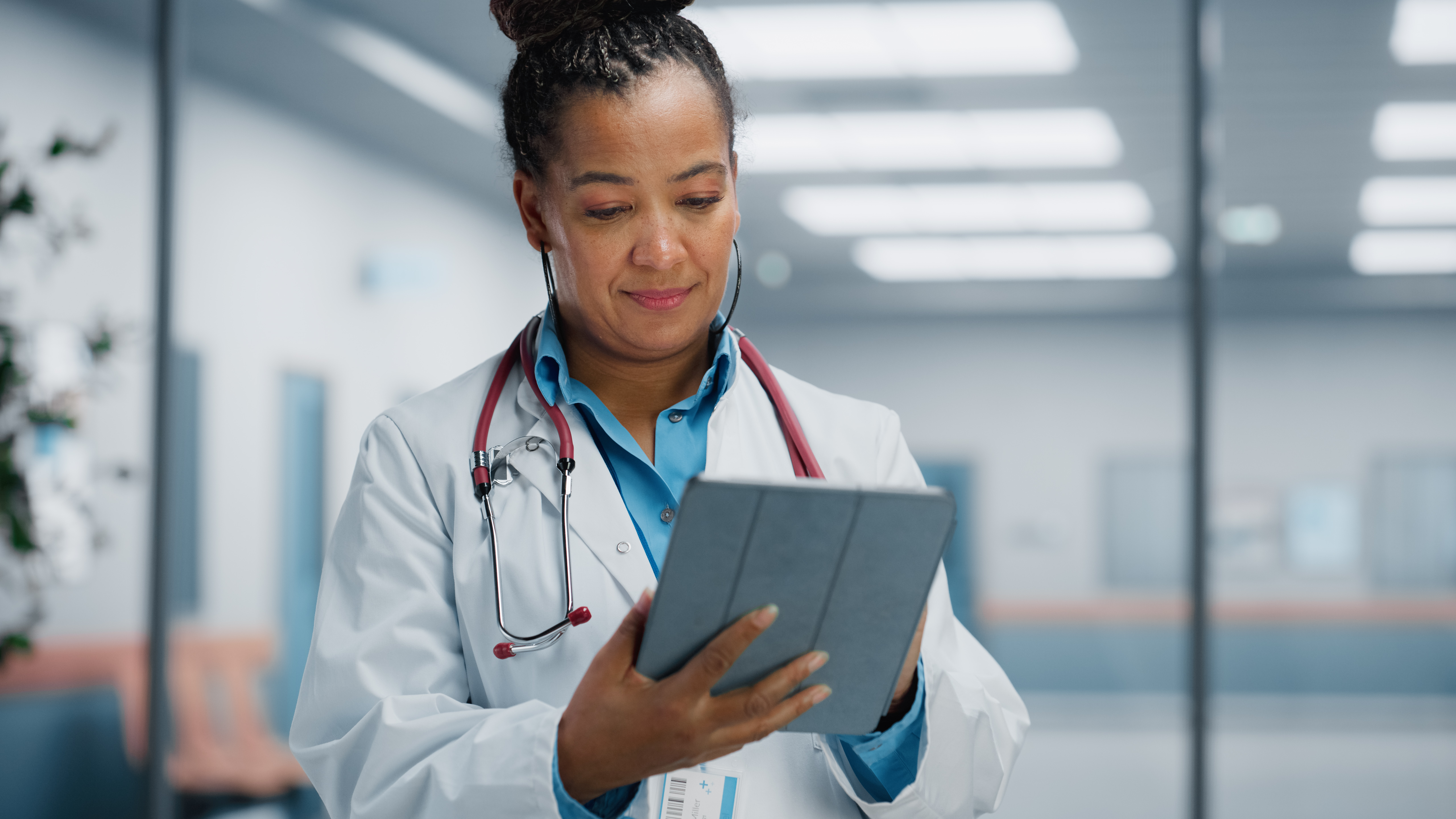 Physician reviewing patient docs